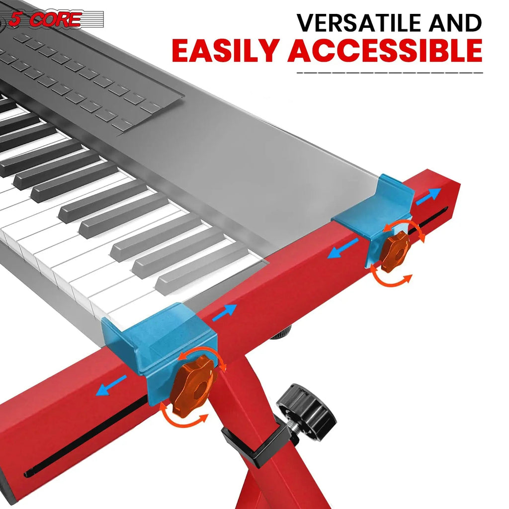 5 Core Keyboard Stand Z Shape Adjustable Foldable Heavy Duty Key Board Piano DJ Controller Stands - HONORABLE VETERANS SOLUTIONS