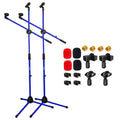 5 Core Mic Stand 2 Pcs Floor Height Adjustable Tripod Microphone Stands w Extending Telescoping Boom Arm - HONORABLE VETERANS SOLUTIONS
