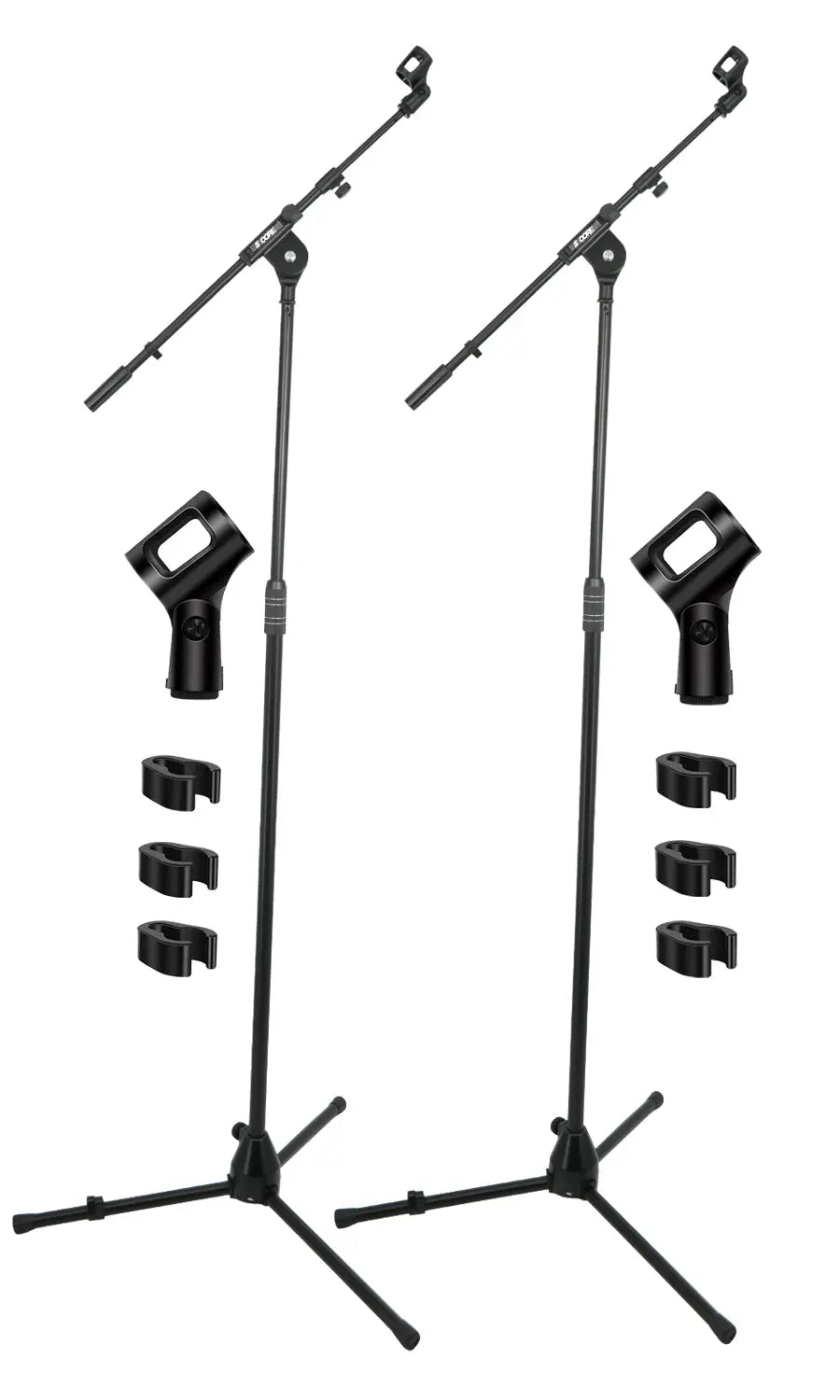 5 Core Mic Stand 2Pcs Adjustable Microphone Stands Floor w 180° Rotating Telescoping Metal Boom Arm - HONORABLE VETERANS SOLUTIONS