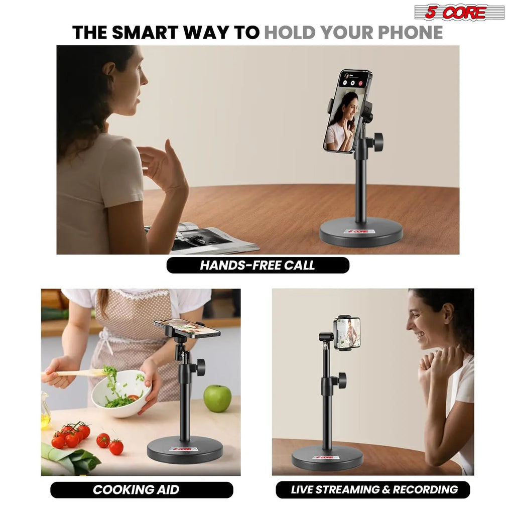 5 Core Mic Stand 3 in 1 Desktop Microphone Stands Adjustable Table Microfono Holder w Phone Clamp - HONORABLE VETERANS SOLUTIONS