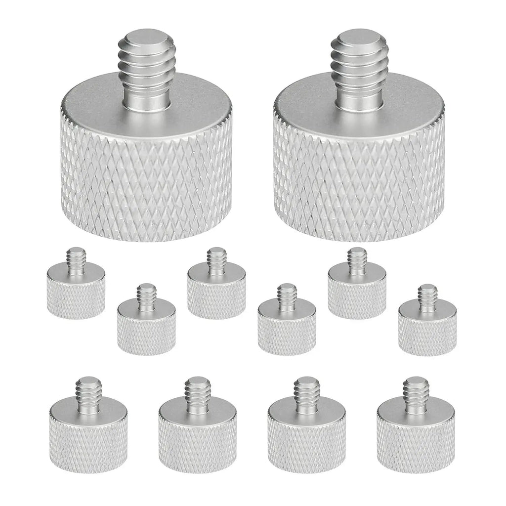 5 Core Mic Stand Adapter 12 Pieces 3/8 Male to 5/8 Female Screw Thread Conversion Connector - HONORABLE VETERANS SOLUTIONS