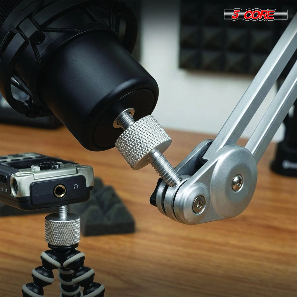 5 Core Mic Stand Adapter 12 Pieces 3/8 Male to 5/8 Female Screw Thread Conversion Connector - HONORABLE VETERANS SOLUTIONS