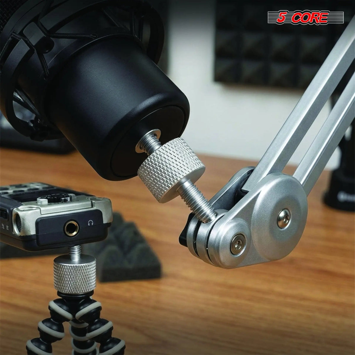 5 Core Mic Stand Adapter 12 Pieces 3/8 Male to 5/8 Female Screw Thread Conversion Connector - HONORABLE VETERANS SOLUTIONS