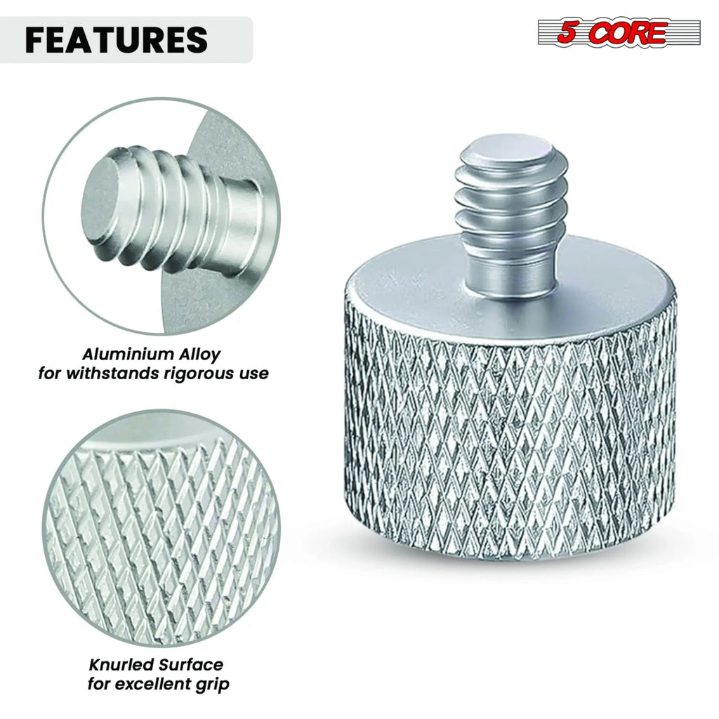5 Core Mic Stand Adapter 12 Pieces 3/8 Male to 5/8 Female Screw Thread Conversion Connector - HONORABLE VETERANS SOLUTIONS