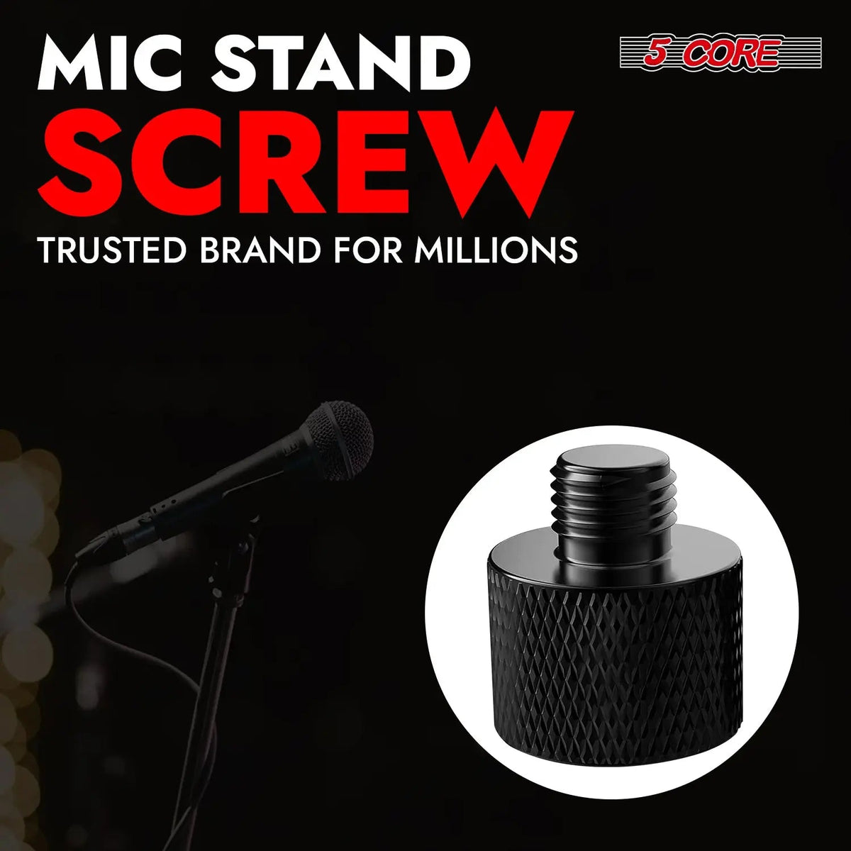 5 Core Mic Stand Adapter 12 Pieces 5/8 Female to 3/8 Male Screw Thread Conversion Connector - HONORABLE VETERANS SOLUTIONS