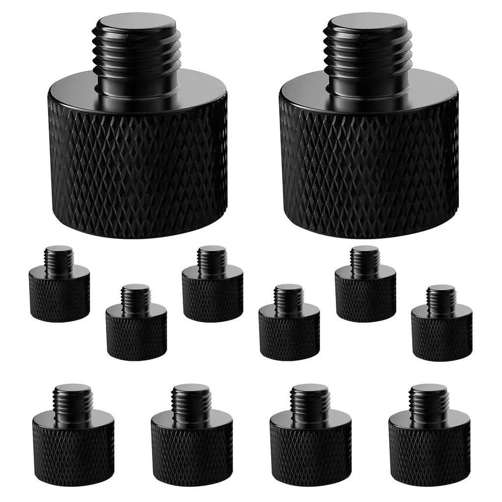 5 Core Mic Stand Adapter 12 Pieces 5/8 Female to 3/8 Male Screw Thread Conversion Connector - HONORABLE VETERANS SOLUTIONS