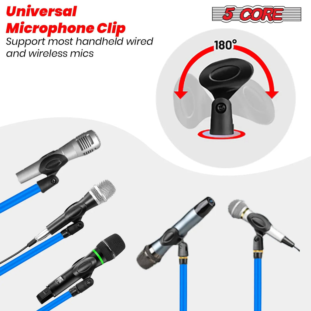 5 Core Mic Stand Floor 4Pc Adjustable 72" Tripod Microphone Stands w Telescoping Boom Arm - HONORABLE VETERANS SOLUTIONS
