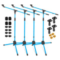 5 Core Mic Stand Floor 4Pc Adjustable 72" Tripod Microphone Stands w Telescoping Boom Arm - HONORABLE VETERANS SOLUTIONS