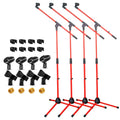 5 Core Mic Stand Floor 4Pc Adjustable 72" Tripod Microphone Stands w Telescoping Boom Arm - HONORABLE VETERANS SOLUTIONS