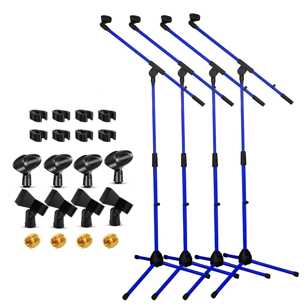 5 Core Mic Stand Floor 4Pc Adjustable 72" Tripod Microphone Stands w Telescoping Boom Arm - HONORABLE VETERANS SOLUTIONS
