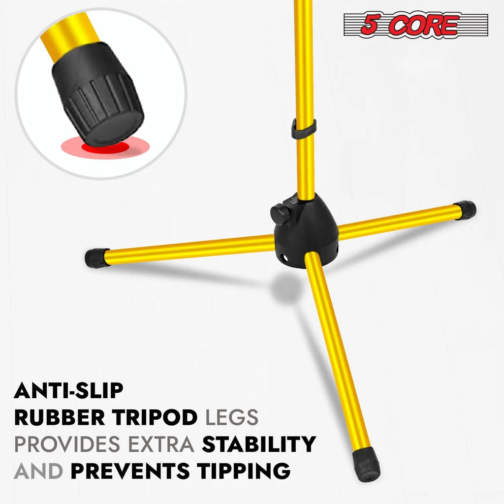 5 Core Mic Stand Floor Adjustable 72" Tripod Microphone Stands w Telescoping Boom Arm - HONORABLE VETERANS SOLUTIONS