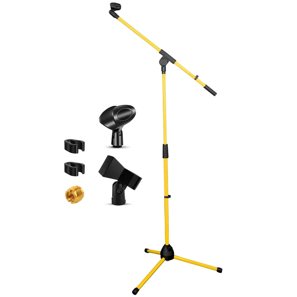 5 Core Mic Stand Floor Adjustable 72" Tripod Microphone Stands w Telescoping Boom Arm - HONORABLE VETERANS SOLUTIONS