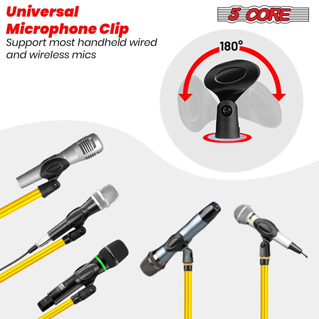 5 Core Mic Stand Floor Adjustable 72" Tripod Microphone Stands w Telescoping Boom Arm - HONORABLE VETERANS SOLUTIONS