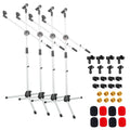 5 Core Mic Stand Floor Height 4Pcs Adjustable Tripod Microphone Stands w Extending Telescoping Boom Arm - HONORABLE VETERANS SOLUTIONS