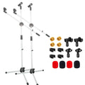 5 Core Mic Stand Set 2 Pack Adjustable Tripod Floor Microphone Stands with Extendable Boom Arm - HONORABLE VETERANS SOLUTIONS