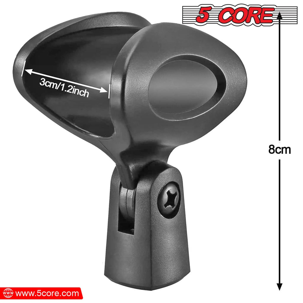 5 Core Microphone Clip Holder 2 Pieces with Screw Adapters 5/8 to 3/8 Inch - HONORABLE VETERANS SOLUTIONS