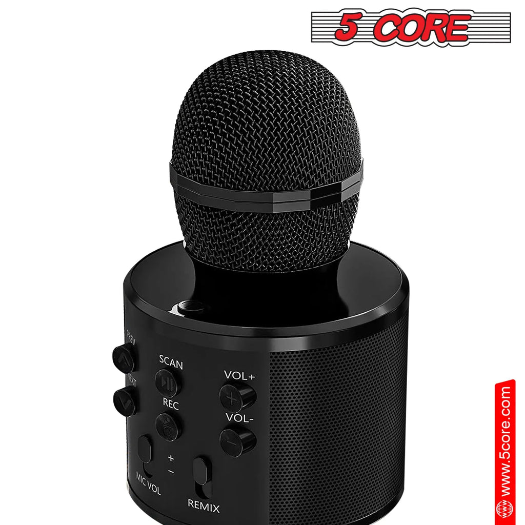 5 Core Microphone Wireless Karaoke Mic With Speaker 3 in 1 Portable Bluetooth Microfono Inalambrico - HONORABLE VETERANS SOLUTIONS