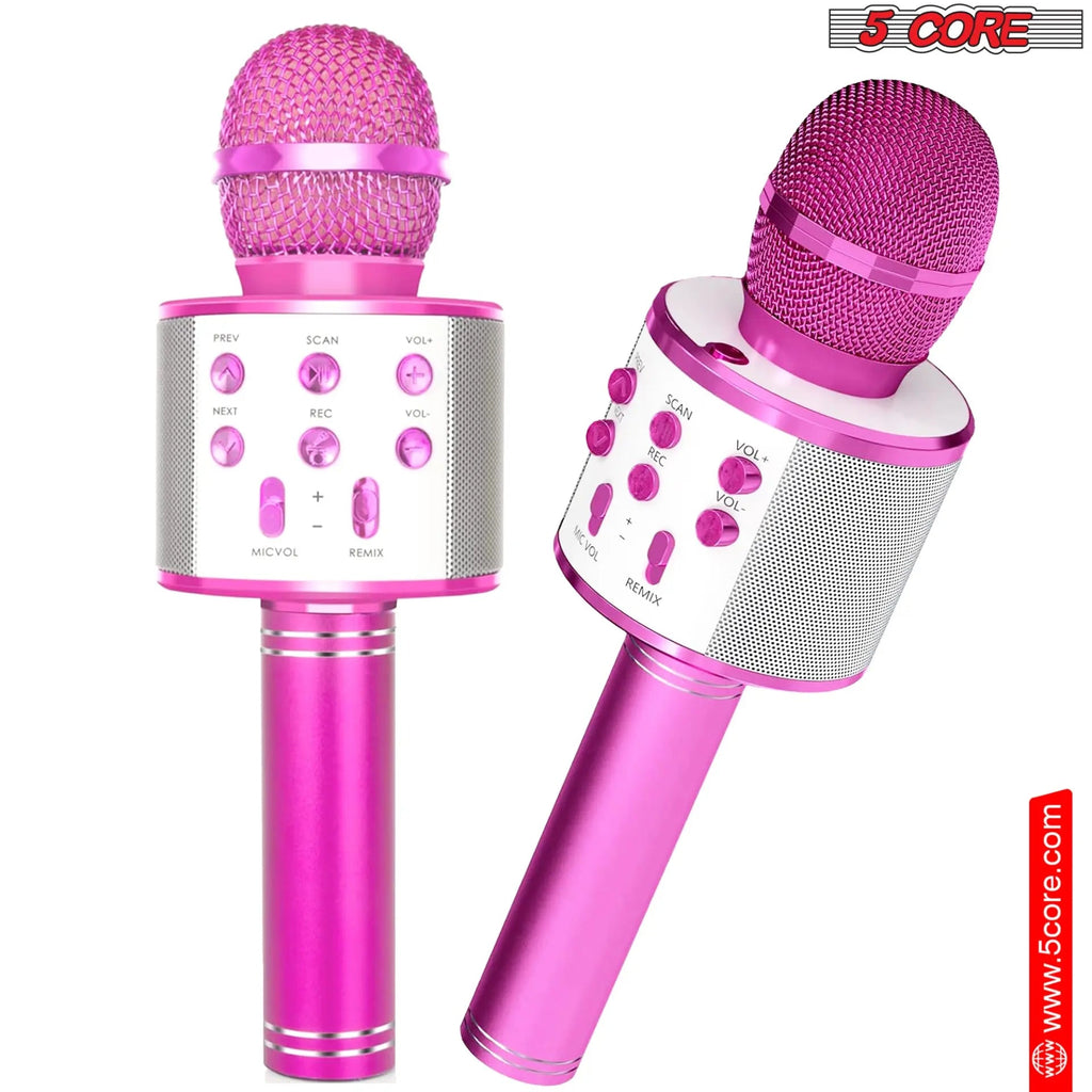 5 Core Microphone Wireless Karaoke Mic With Speaker 3 in 1 Portable Bluetooth Microfono Inalambrico - HONORABLE VETERANS SOLUTIONS