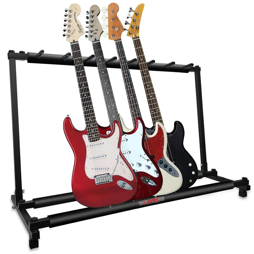 5 Core Multi Guitar Rack Stand Floor 7 Slot Adjustable Flying V Guitars Holder - HONORABLE VETERANS SOLUTIONS