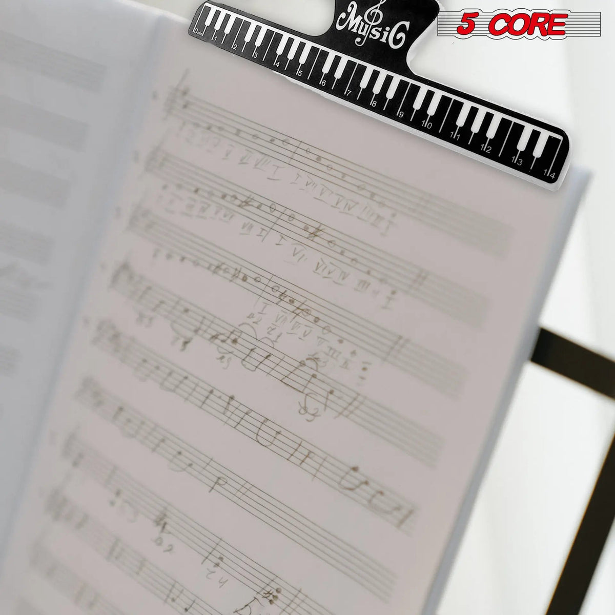 5 Core Music Sheet Holder Clip Durable Black Plastic Page Holder for Piano Keyboard Violin - HONORABLE VETERANS SOLUTIONS