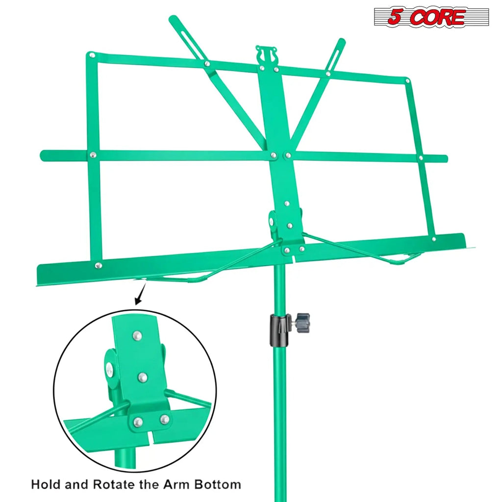 5 Core Music Stand Adjustable 52" Desktop Book Stands Sheet Holder All Metal Portable Bookstand - HONORABLE VETERANS SOLUTIONS