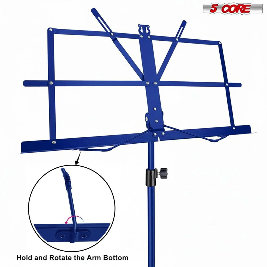 5 Core Music Stand Adjustable 52" Desktop Book Stands Sheet Holder All Metal Portable Bookstand - HONORABLE VETERANS SOLUTIONS