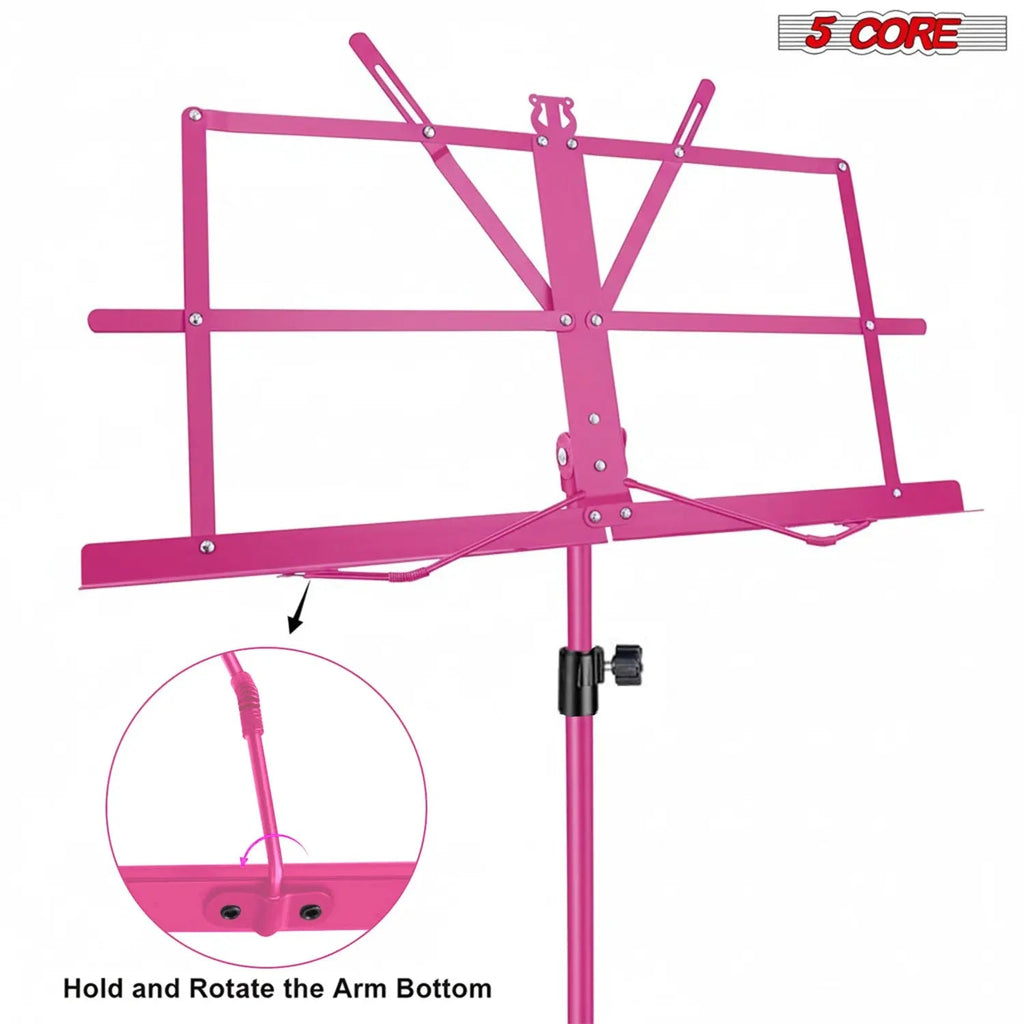 5 Core Music Stand Adjustable 52" Desktop Book Stands Sheet Holder All Metal Portable Bookstand - HONORABLE VETERANS SOLUTIONS