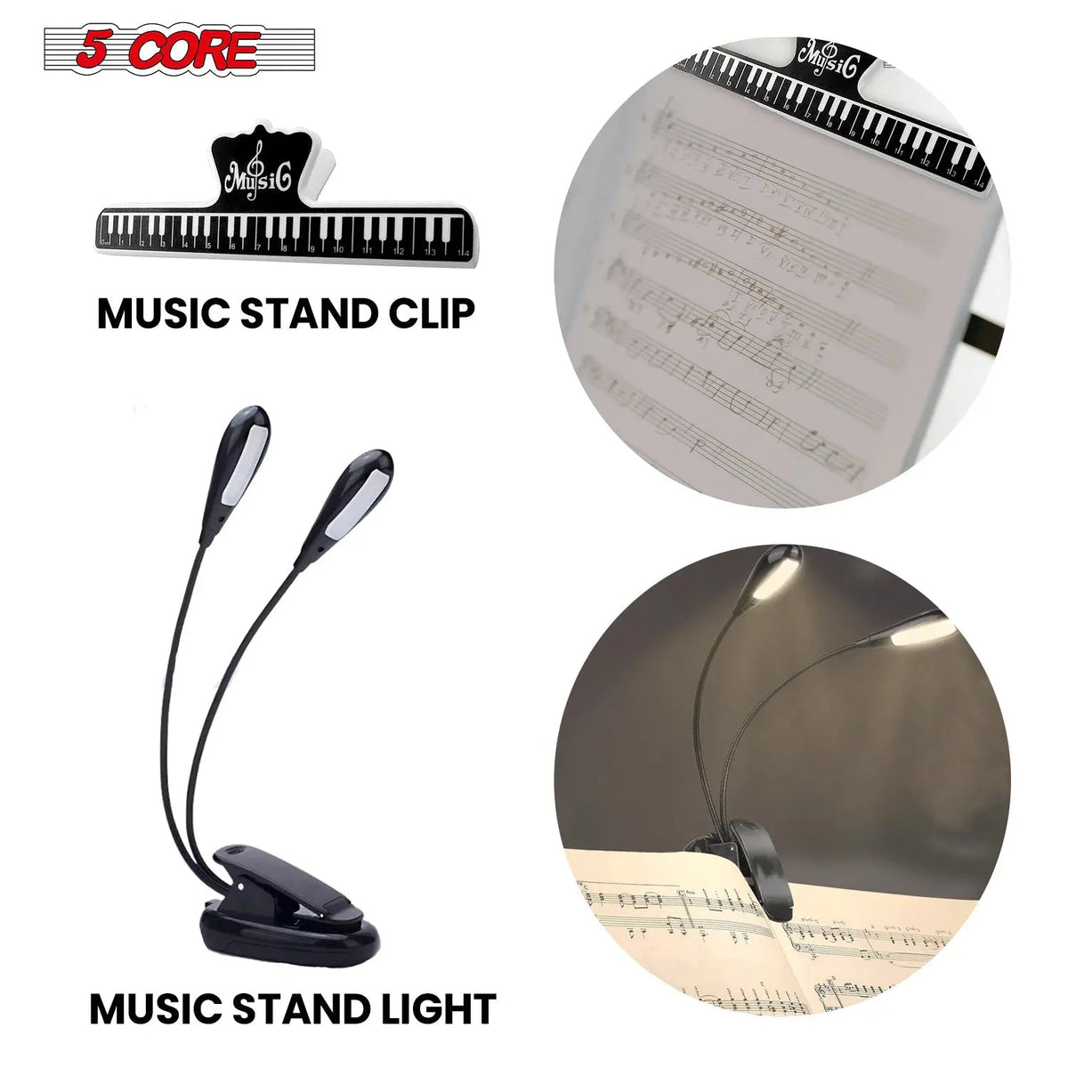 5 Core Music Stand Adjustable Desktop Book Stands Portable Sheet Holder All Metal Foldable Bookstand - HONORABLE VETERANS SOLUTIONS