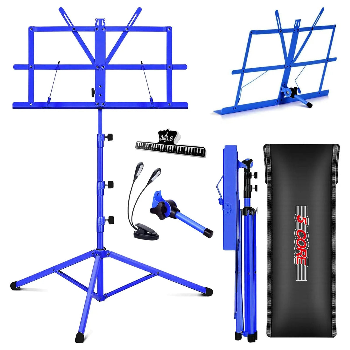 5 Core Music Stand Adjustable Desktop Book Stands Portable Sheet Holder All Metal Foldable Bookstand - HONORABLE VETERANS SOLUTIONS