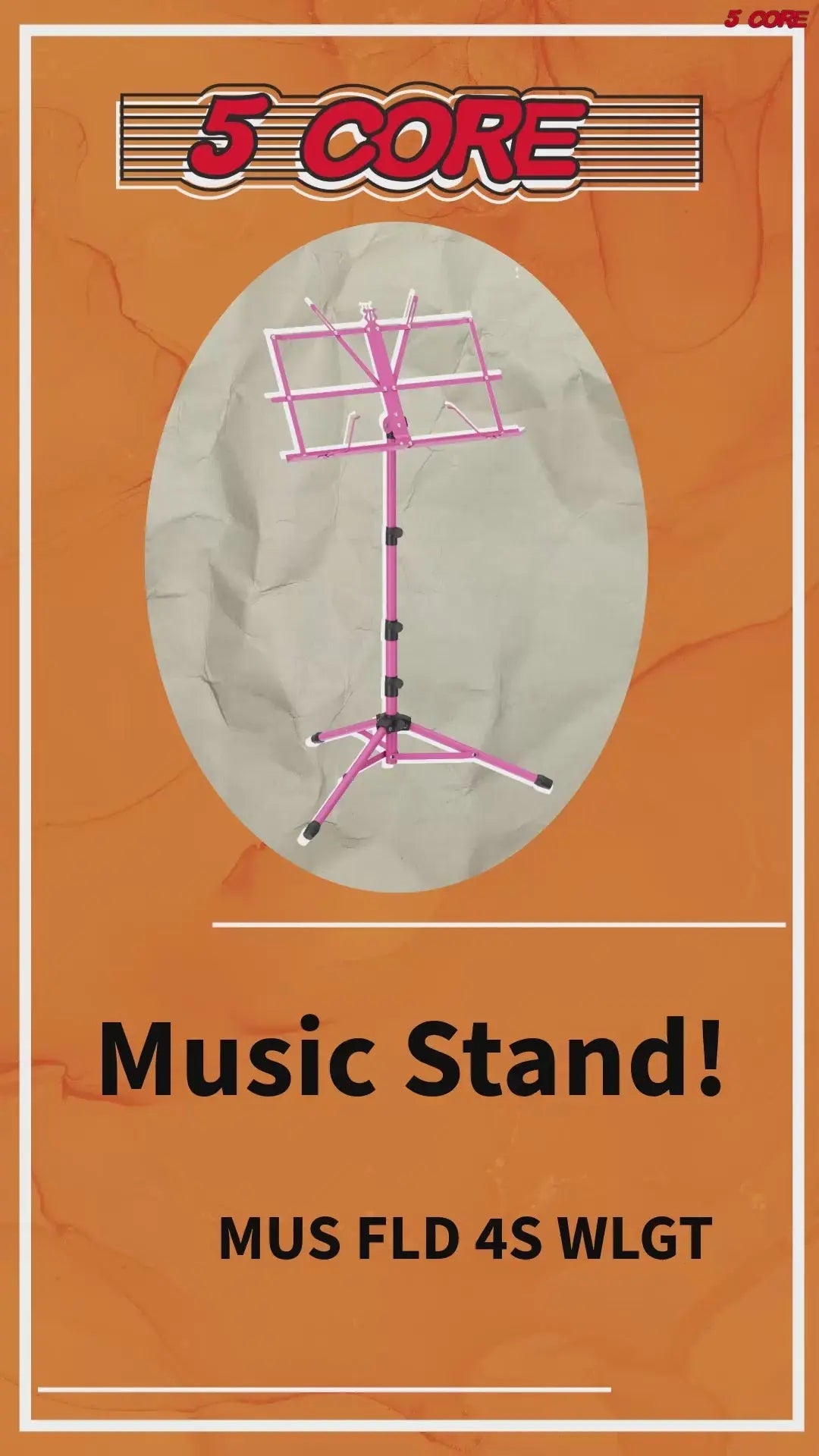 5 Core Music Stand Adjustable Desktop Book Stands Portable Sheet Holder All Metal Foldable Bookstand - HONORABLE VETERANS SOLUTIONS