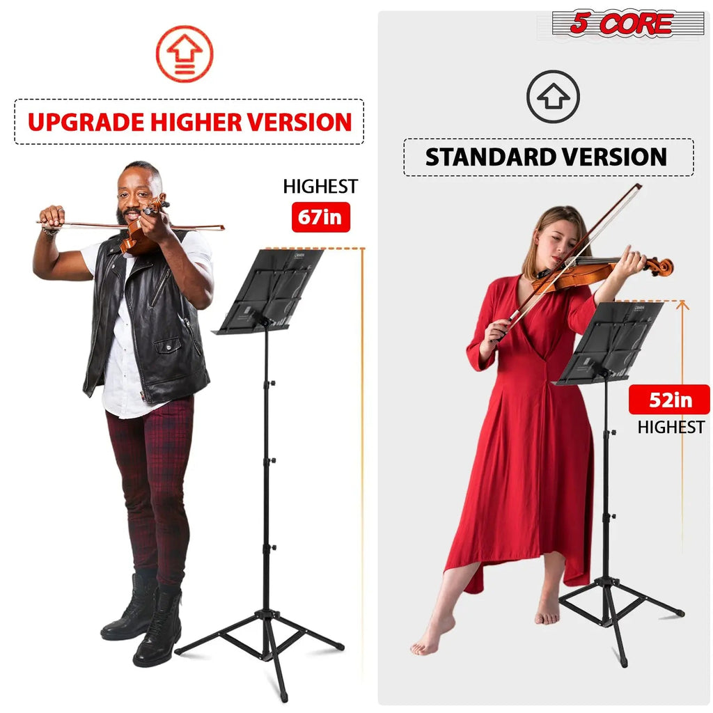 5 Core Music Stand Adjustable Desktop Book Stands Portable Sheet Holder All Metal Foldable Bookstand - HONORABLE VETERANS SOLUTIONS