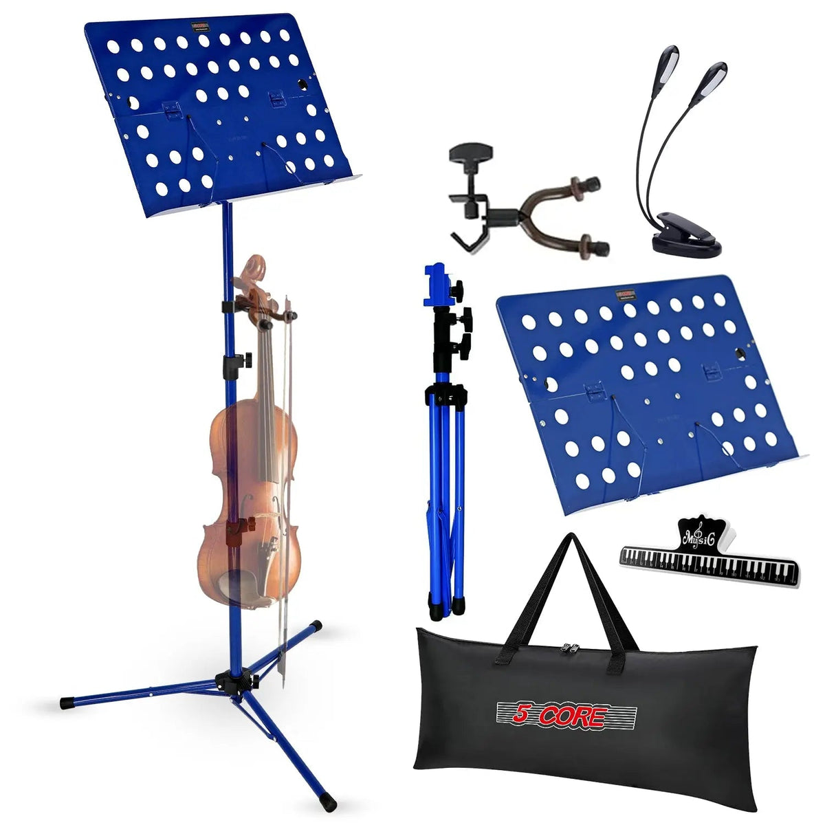 5 Core Music Stand Adjustable Desktop Book Stands Portable Sheet Holder All Metal Foldable Bookstand - HONORABLE VETERANS SOLUTIONS