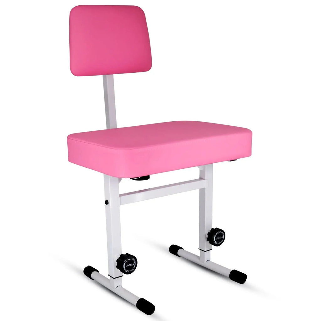 5 Core Piano Bench 3" Padded Cushioned Stool w Backrest Heavy Duty Musician Chair Height Adjustable - HONORABLE VETERANS SOLUTIONS