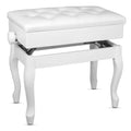 5 Core Piano Bench 3" Padded Cushioned Stool Wooden Heavy Duty Adjustable Musician Chair w Storage - HONORABLE VETERANS SOLUTIONS