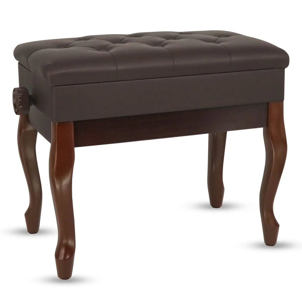 5 Core Piano Bench 3" Padded Cushioned Stool Wooden Heavy Duty Adjustable Musician Chair w Storage - HONORABLE VETERANS SOLUTIONS