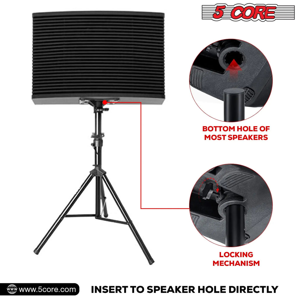 5 Core Speaker Stand Height Adjustable 60" Heavy Duty PA DJ Tripod Studio Monitor Stands - HONORABLE VETERANS SOLUTIONS
