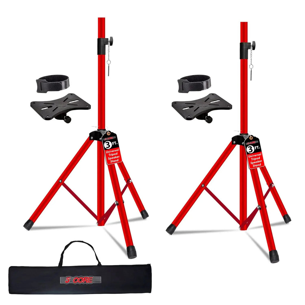 5 Core Speaker Stand Pair Height Adjustable 36" Heavy Duty PA DJ Tripod Studio Monitor Stands - HONORABLE VETERANS SOLUTIONS