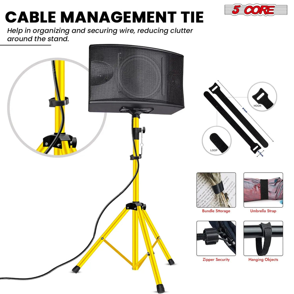 5 Core Speaker Stand Pair Height Adjustable 54" Heavy Duty PA DJ Tripod Studio Monitor Stands - HONORABLE VETERANS SOLUTIONS