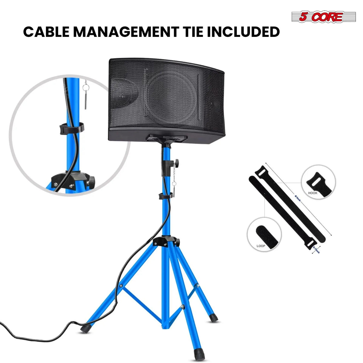5 Core Speaker Stand Pair Height Adjustable 72" Heavy Duty PA DJ Tripod Studio Monitor Stands - HONORABLE VETERANS SOLUTIONS