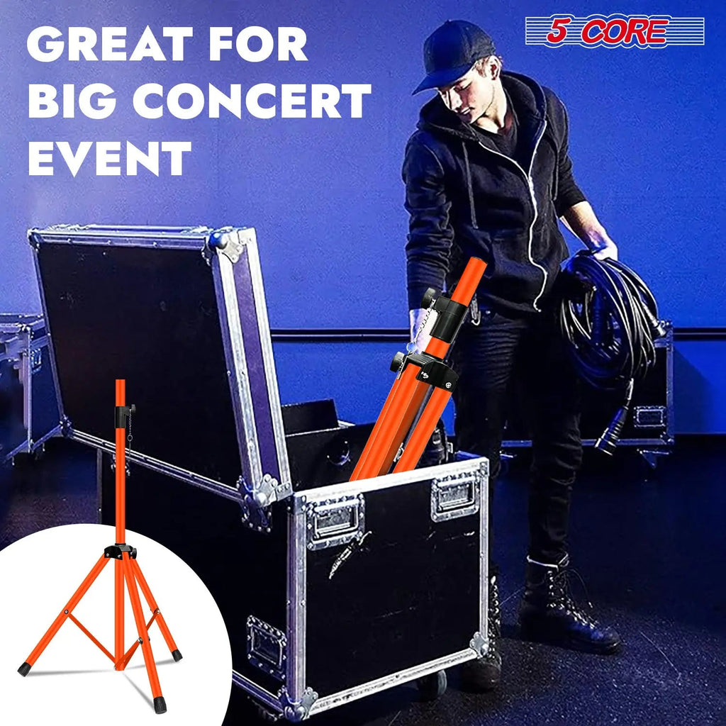 5 Core Speaker Stand Pair Height Adjustable PA DJ Tripod Studio Monitor Stands w 35mm Insert - HONORABLE VETERANS SOLUTIONS