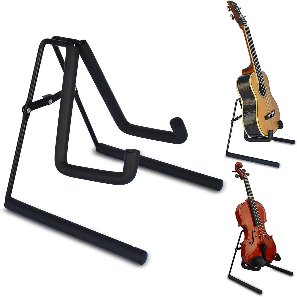 5 Core Ukulele Stand A Frame Metal Body w Soft Padded Arms Support Banjo Ukuleles Mini Guitar Violin - HONORABLE VETERANS SOLUTIONS