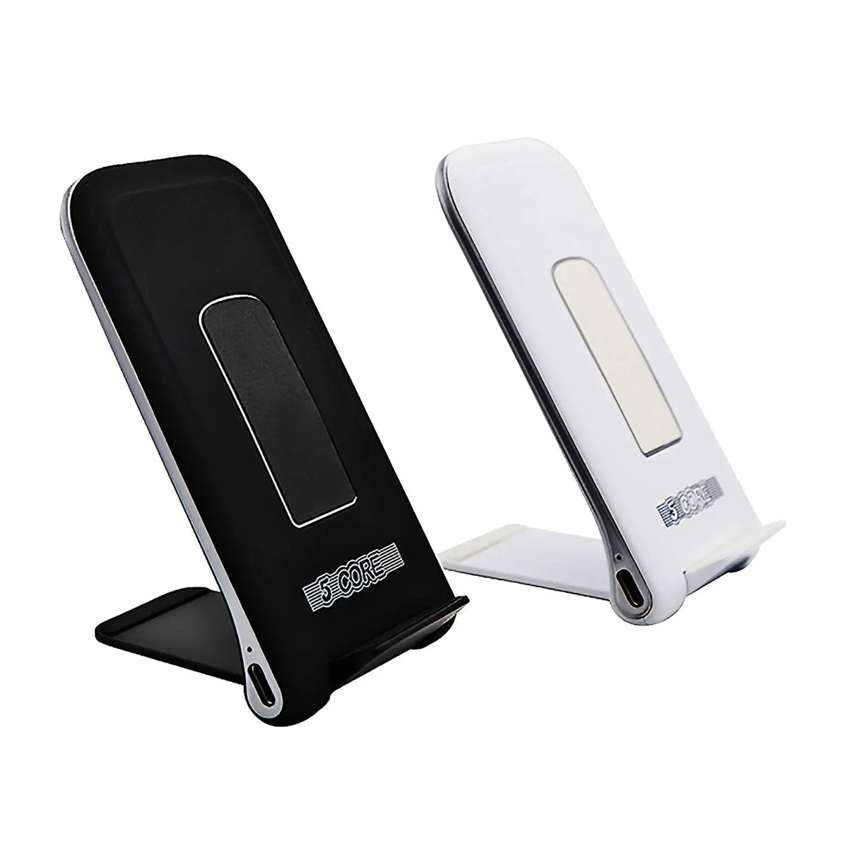 5 Core Wireless Charging Stand 2 Pieces 10W Fast Wireless Charger Station with Sleep-Friendly Light - HONORABLE VETERANS SOLUTIONS