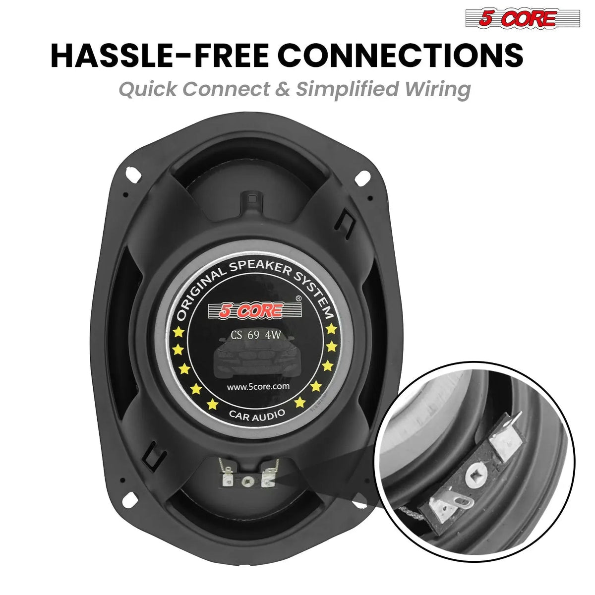 5Core 6x9 Car Speaker 800W Pair 4Ohm 4 Way Coaxial Speaker Audio w Super Tweeter Universal Fit - HONORABLE VETERANS SOLUTIONS