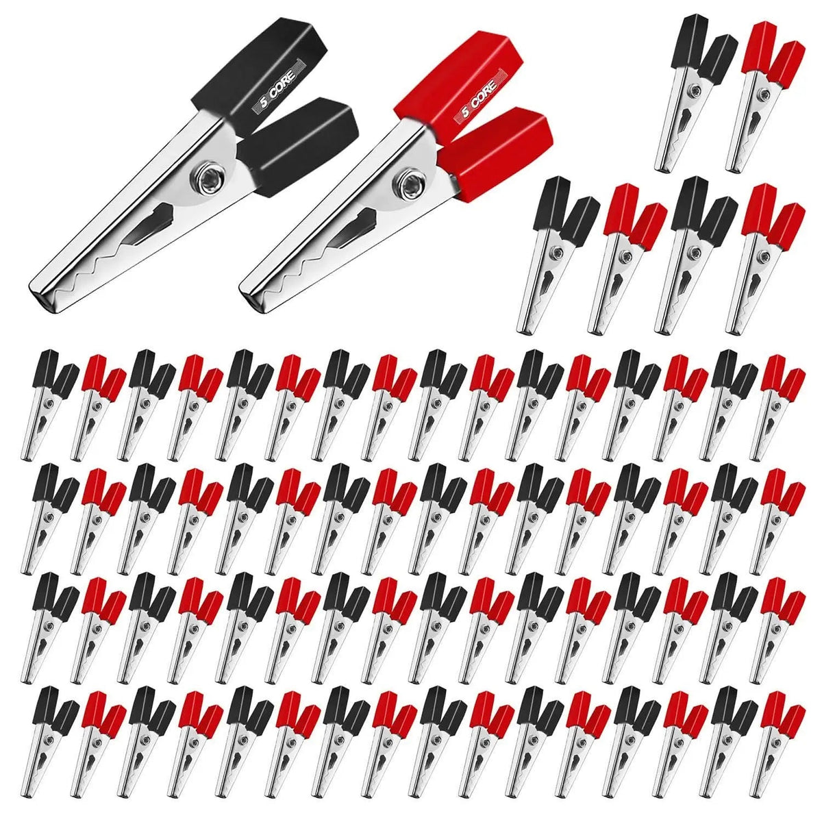 5Core Alligator Clips Electrical Metal Battery Jumper Clamps nsulated Gator Clip - HONORABLE VETERANS SOLUTIONS