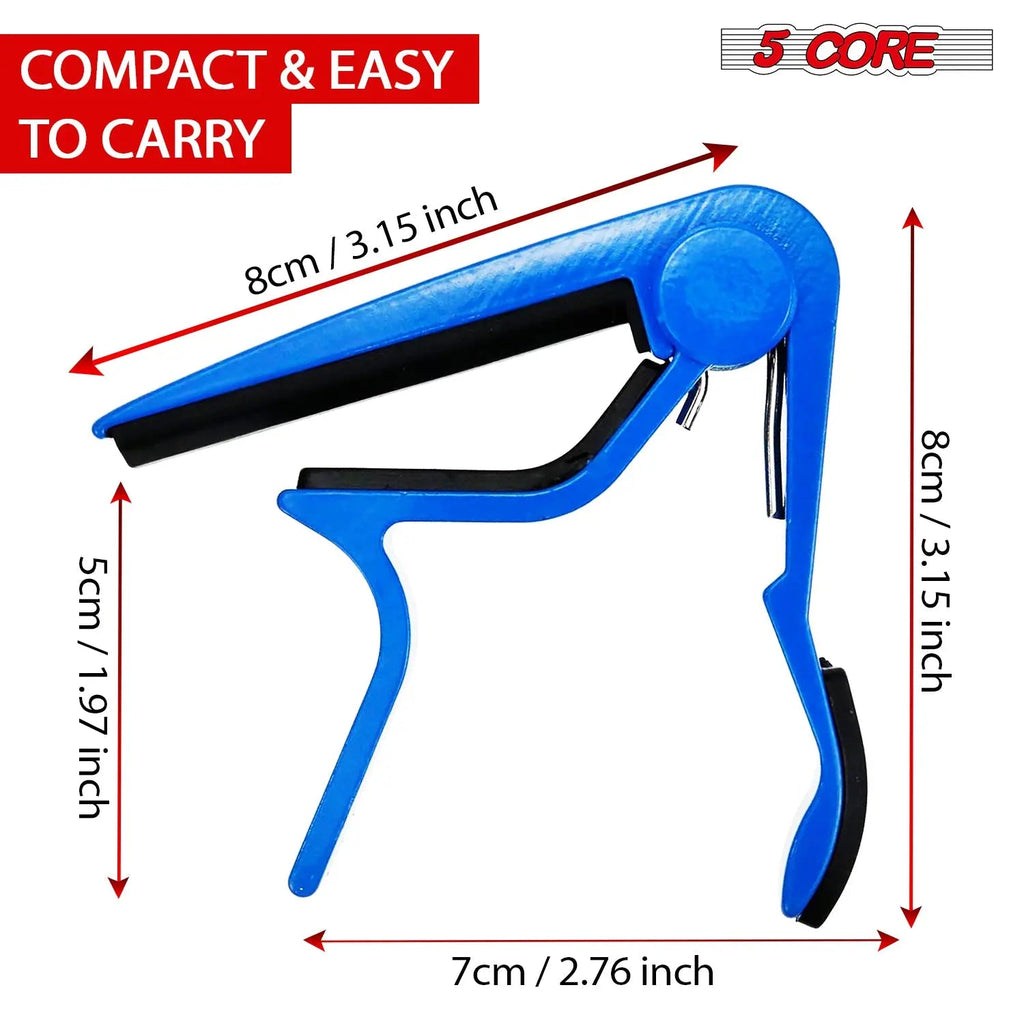 5Core Capo Acoustic Electric Guitar 6 String Kapo Clip For Banjo Mandolin Ukulele - HONORABLE VETERANS SOLUTIONS