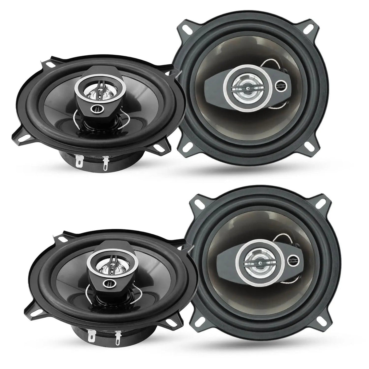 5Core Coaxial Car Door Speakers 5.25” 2Pair 350W 4Ohm 2 Way Component Subwoofer Audio w Super Tweeter - HONORABLE VETERANS SOLUTIONS