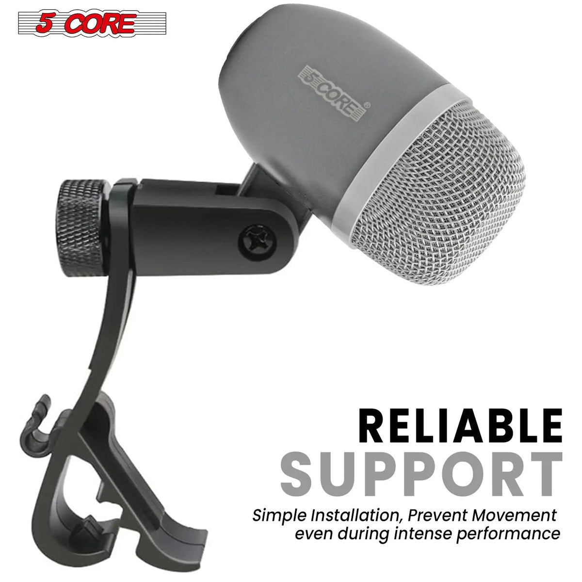5Core Conga Mic Snare Tom Microphone Drum Kit Condenser XLR Instrument Mics GREY - HONORABLE VETERANS SOLUTIONS