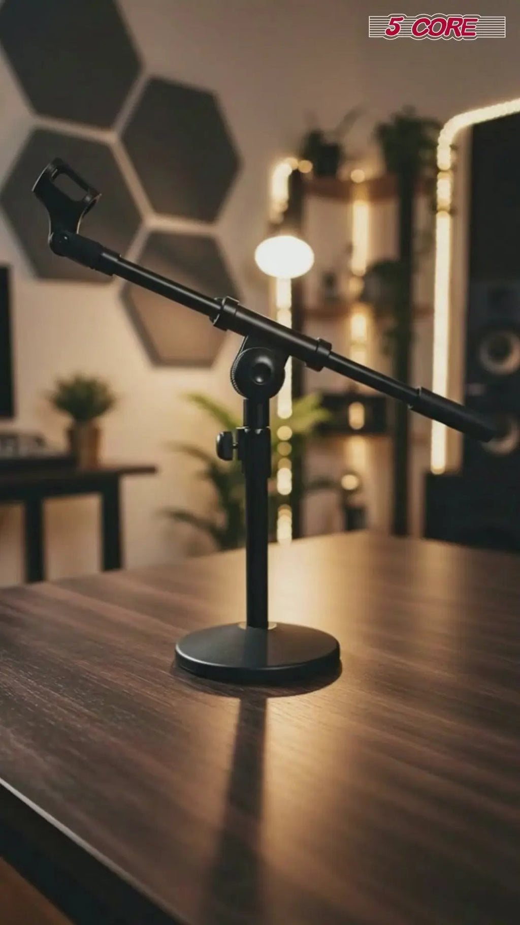 5Core Desktop Mic Stand Round Base Universal Desk Microphone Holder Table Top Stands - HONORABLE VETERANS SOLUTIONS