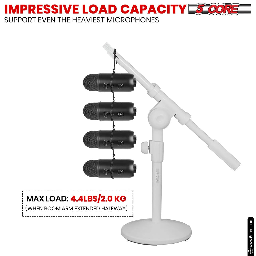 5Core Desktop Mic Stand Round Base Universal Desk Microphone Holder Table Top Stands - HONORABLE VETERANS SOLUTIONS