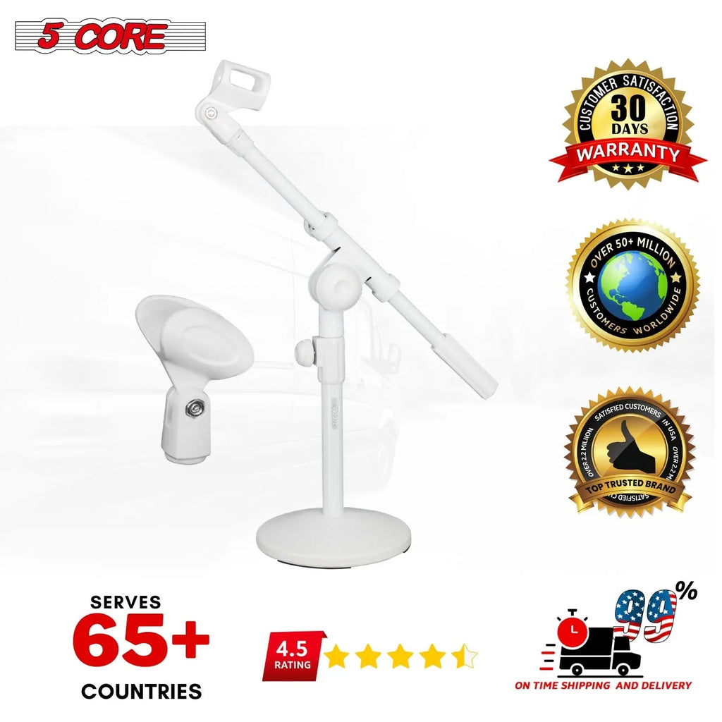5Core Desktop Mic Stand Round Base Universal Desk Microphone Holder Table Top Stands - HONORABLE VETERANS SOLUTIONS